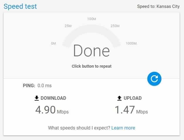 أداة جوجل لقياس سرعة النت: speedtest.googlefiber.net