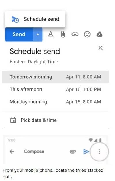 إستخدام أداة جدولة gmail لإرسال مئات الرسائل لاحقًا