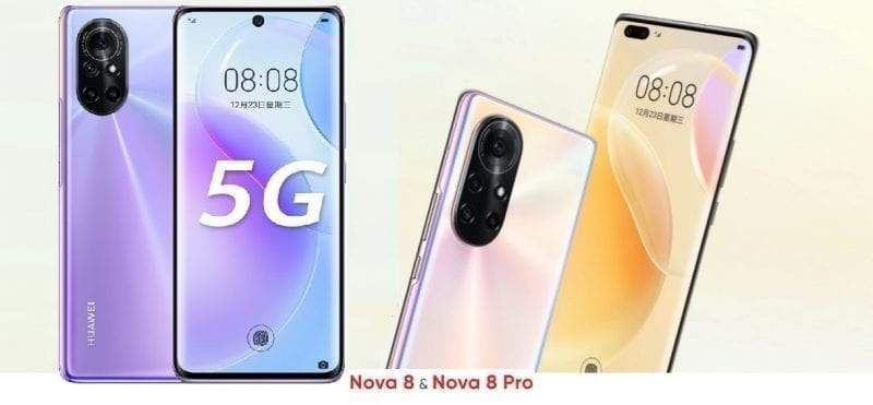 الهاتفين Huawei Nova 8 و Nova 8 Pro