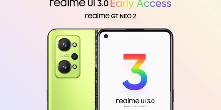 الهاتف Realme GT Neo2 يحصل على تحديث Realme UI 3.0 التجريبي