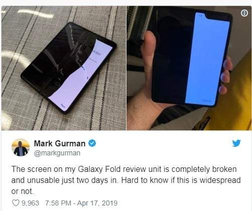 سامسونج تعلق على «فضيحة» هاتفها «Galaxy Fold» القابل للطي