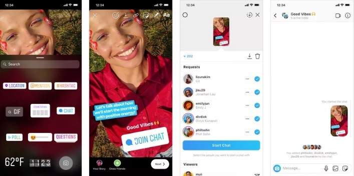 Instagram يضيف ملصق متميز للغاية للمحادثة الجماعية