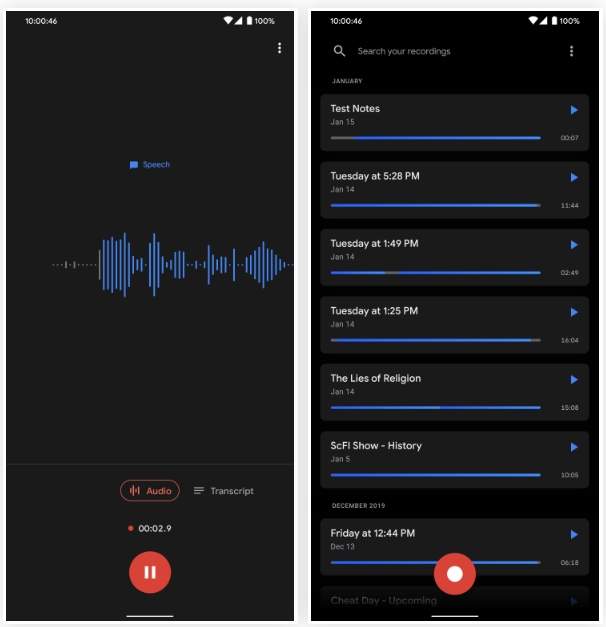 مسجل الصوت - تطبيق الملاحظات الصوتية من جوجل