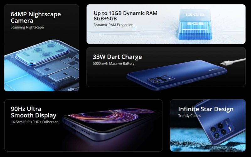 الهاتف Realme 8s 5G