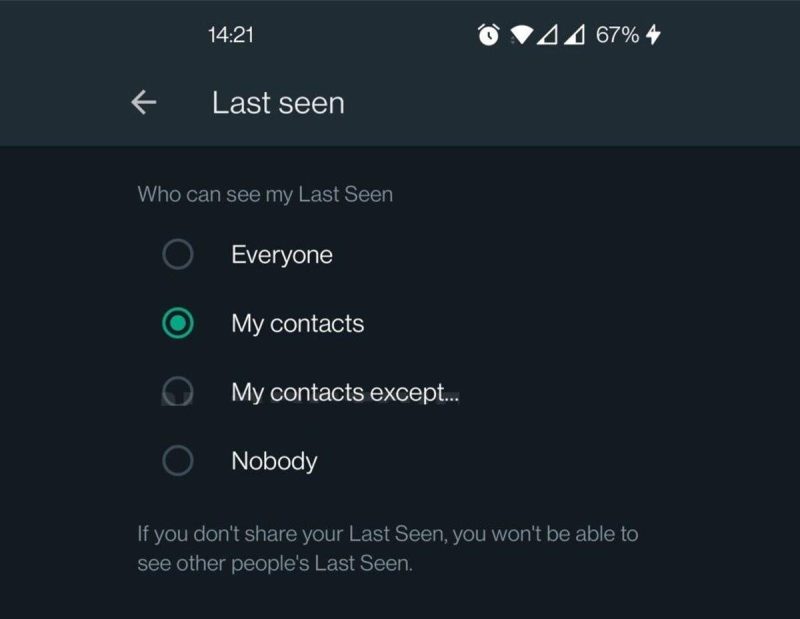 WhatsApp سيسمح لك بإخفاء آخر ظهور عن أشخاص محددين
