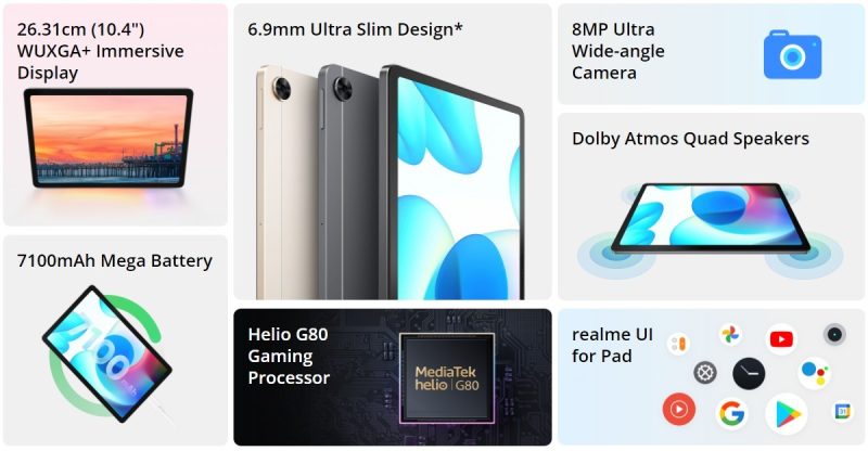 الجهاز اللوحي Realme Pad 