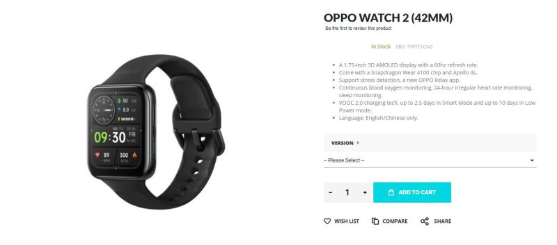 الساعة الذكية Oppo Watch 2 تحصل على تحديث ColorOS Watch 3.0